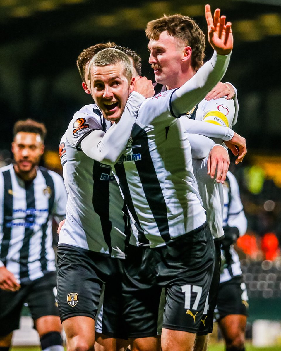 Notts County's Frank Vincent Celebrates