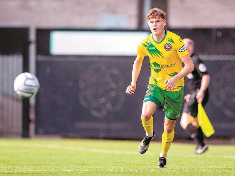 Sam Beckwith in action for Maidenhead United