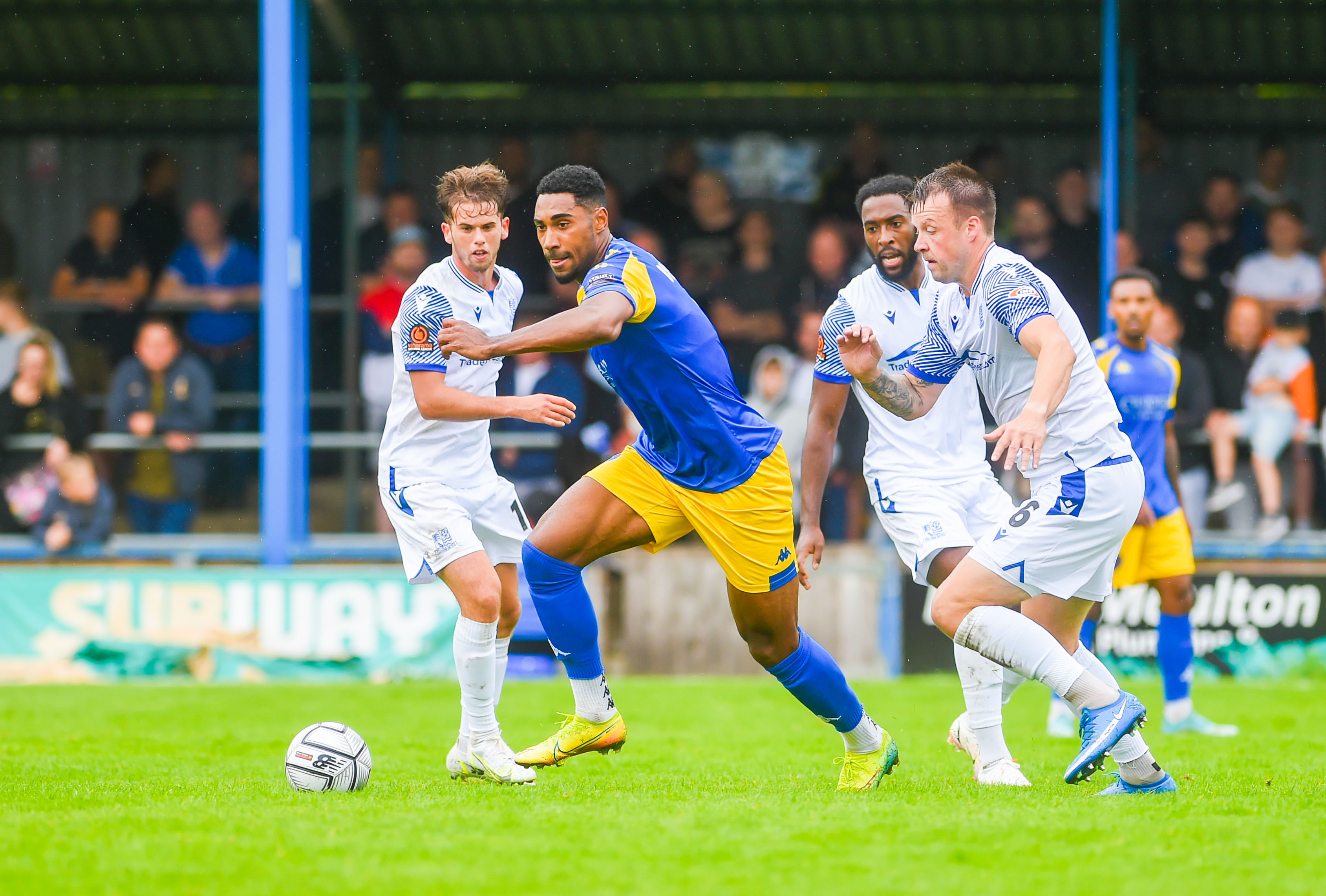 Gold Omotayo in possession for King's Lynn Town